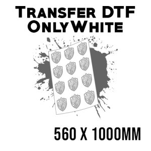 Transfer DTF OnlyWhite na metry - 560 x1000mm