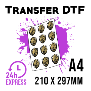 EKSPRESOWA PRODUKCJA Transfer DTF w formacie A4 - 210 x 297mm