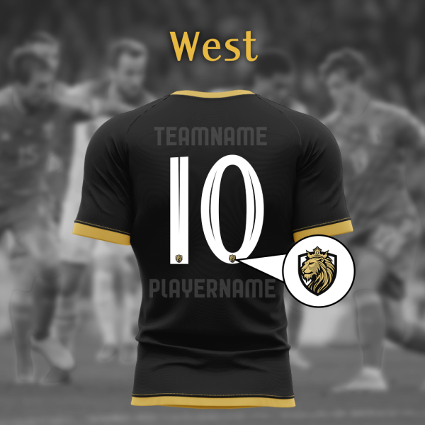 Zestaw numerów West + logo zespołu